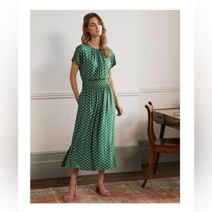 Boden highland geo jersey midi dress uk 14 us 10